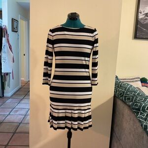White House Black Market Striped Long Sleeve Dress